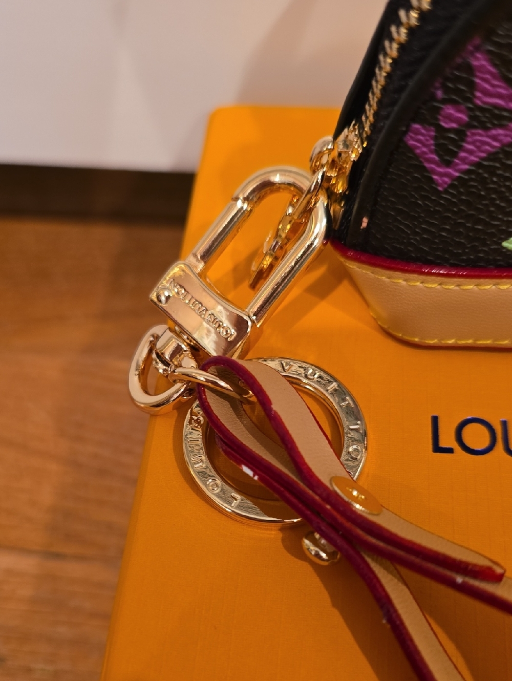 LV Multicolor Mini Alma Bag Wristlet Keychain Or Bag Charm - Picture 3 of 5